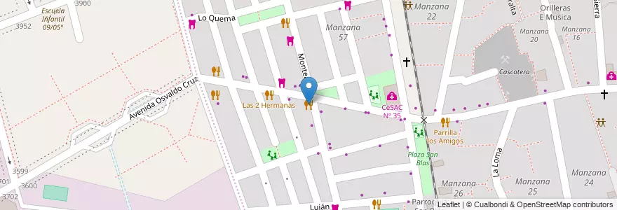 Mapa de ubicacion de Tacos Express, Barracas en آرژانتین, Ciudad Autónoma De Buenos Aires, Comuna 4, Buenos Aires.