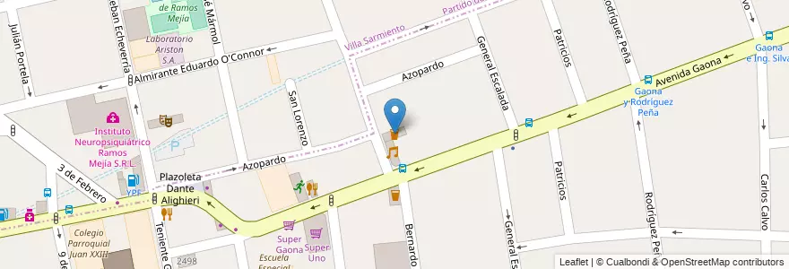 Mapa de ubicacion de Tacuba en Arjantin, Buenos Aires, Partido De La Matanza, Ramos Mejía.