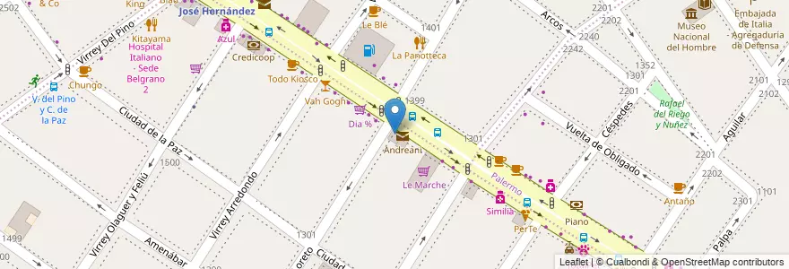 Mapa de ubicacion de Tademus, Colegiales en Arjantin, Ciudad Autónoma De Buenos Aires, Buenos Aires, Comuna 13.