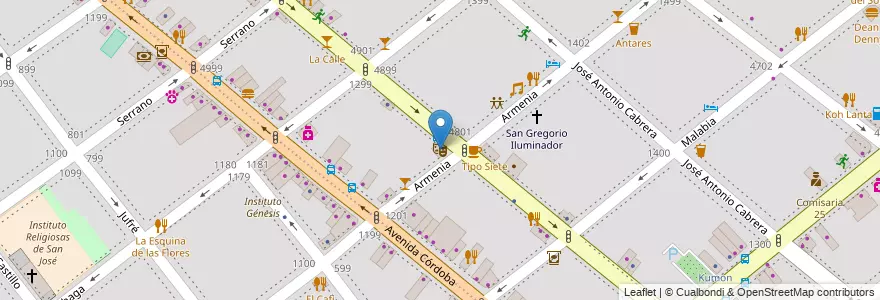 Mapa de ubicacion de Tadrón, Palermo en Argentine, Ciudad Autónoma De Buenos Aires, Buenos Aires.