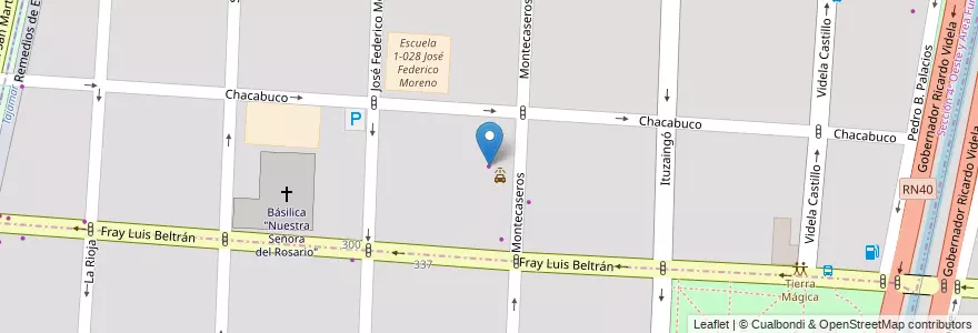 Mapa de ubicacion de Taller Automotor en Arjantin, Şili, Mendoza, Departamento Capital, Ciudad De Mendoza.