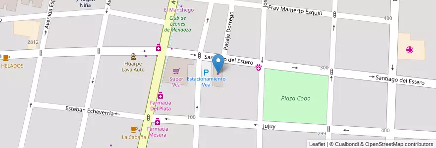 Mapa de ubicacion de Taller Barbagallo en アルゼンチン, チリ, メンドーサ州, Departamento Capital, Ciudad De Mendoza.