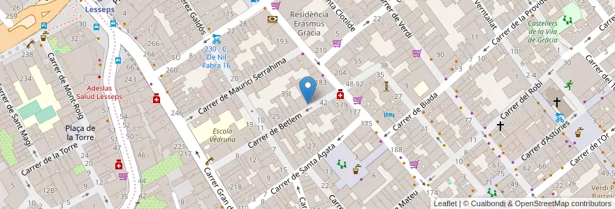 Mapa de ubicacion de Taller Betlem en 西班牙, Catalunya, Barcelona, Barcelonès, Barcelona.
