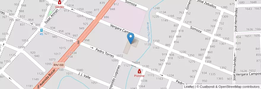 Mapa de ubicacion de Taller Biondi en アルゼンチン, ブエノスアイレス州, Partido De Pergamino.
