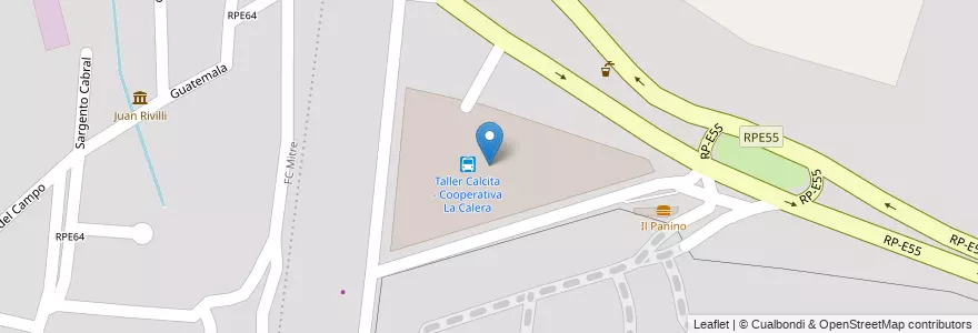 Mapa de ubicacion de Taller Calcita - Cooperativa La Calera en 阿根廷, Córdoba, Departamento Colón, Pedanía Calera Norte, La Calera.