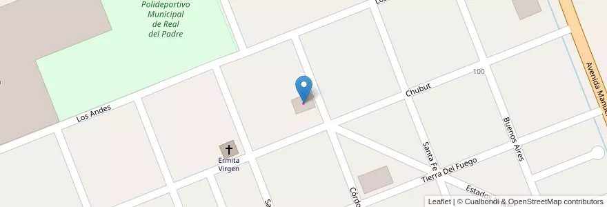 Mapa de ubicacion de Taller Danilo Maldonado en Arjantin, Şili, Mendoza, Departamento San Rafael, Distrito Real Del Padre.