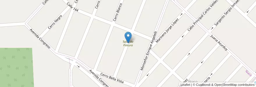 Mapa de ubicacion de Taller de Pintura en アルゼンチン, チリ, チュブ州, Departamento Escalante, Comodoro Rivadavia.