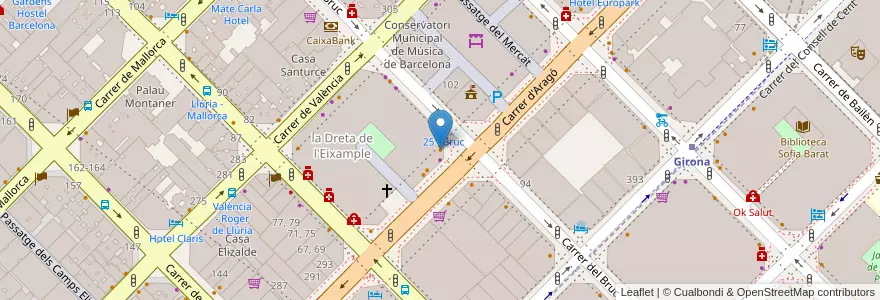 Mapa de ubicacion de Taller de Pizza en 西班牙, Catalunya, Barcelona, Barcelonès, Barcelona.