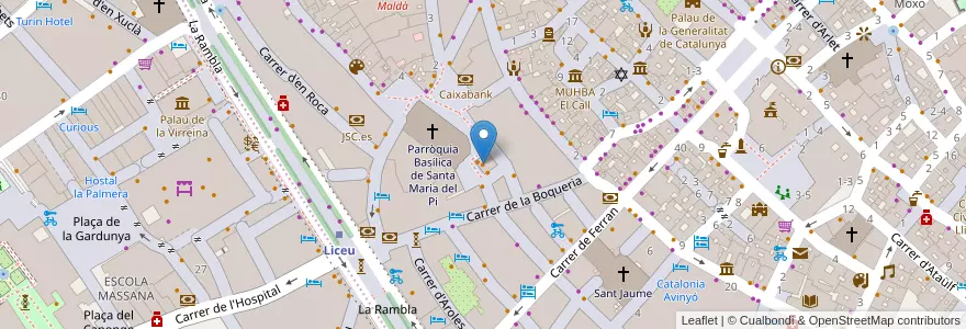 Mapa de ubicacion de Taller de Tapas en Испания, Каталония, Барселона, Барселонес, Барселона.