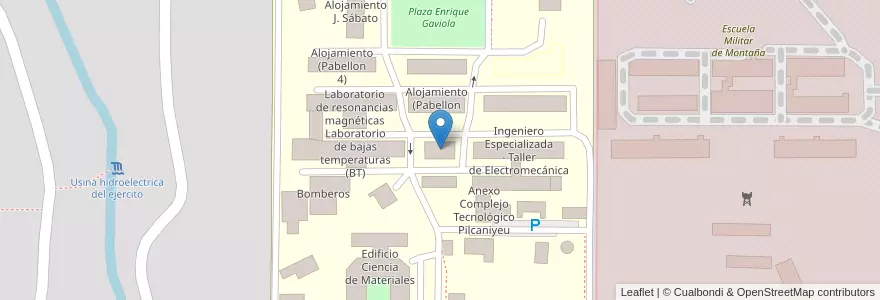 Mapa de ubicacion de Taller de Vidrio - Laboratorio de Vibraciones en Argentina, Chile, Wilayah Río Negro, Departamento Bariloche, Municipio De San Carlos De Bariloche, San Carlos De Bariloche.