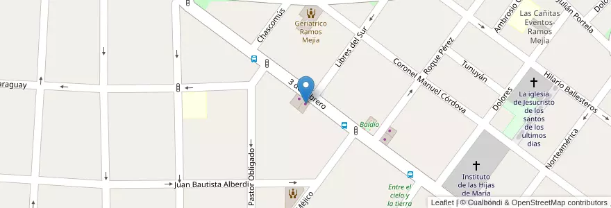 Mapa de ubicacion de taller en 2/3 en الأرجنتين, بوينس آيرس, Partido De Morón, Villa Sarmiento.