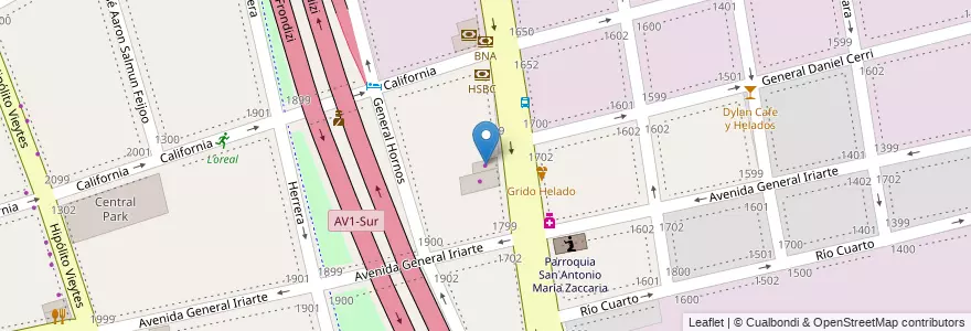 Mapa de ubicacion de Taller Inyeccars, Barracas en آرژانتین, Ciudad Autónoma De Buenos Aires, Partido De Avellaneda, Comuna 4, Buenos Aires.