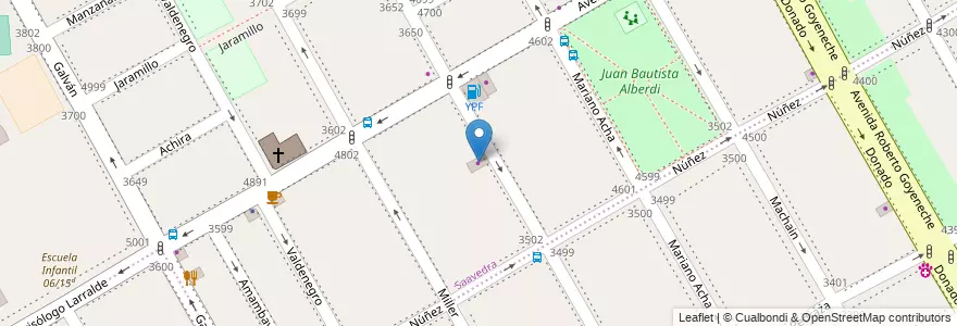 Mapa de ubicacion de Taller Lugones, Saavedra en Argentinië, Ciudad Autónoma De Buenos Aires, Comuna 12, Buenos Aires.