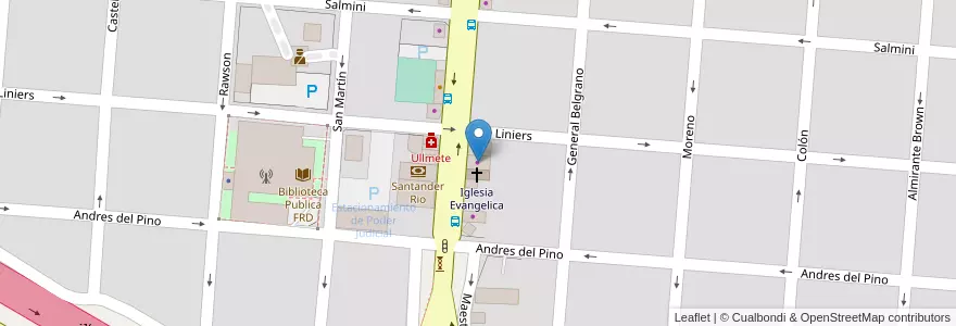 Mapa de ubicacion de Taller Mecanico en 아르헨티나, 부에노스아이레스주, Partido De Campana.