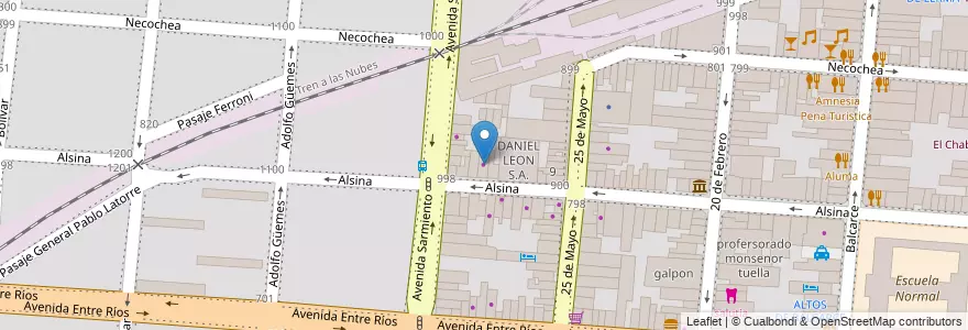 Mapa de ubicacion de Taller Mecanico de Autos en الأرجنتين, Salta, Capital, Municipio De Salta, Salta.