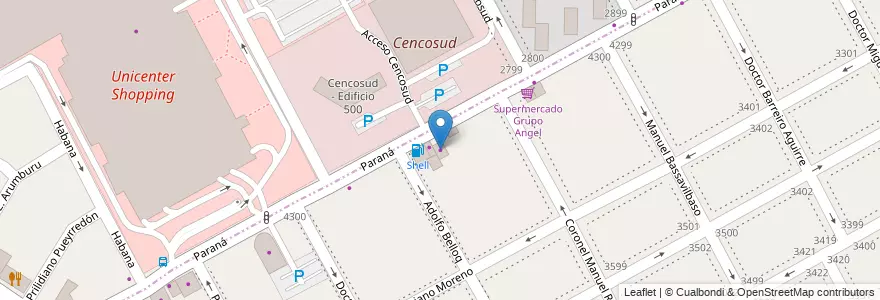 Mapa de ubicacion de Taller Mecánico en الأرجنتين, بوينس آيرس, Partido De San Isidro.