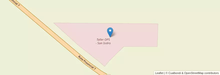 Mapa de ubicacion de Taller OPS - San Isidro en الأرجنتين, تشيلي, ريو نيغرو, Municipio De Campo Grande, Departamento General Roca.