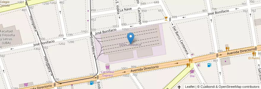 Mapa de ubicacion de Taller Polvorín, Caballito en 아르헨티나, Ciudad Autónoma De Buenos Aires, Comuna 7, 부에노스아이레스, Comuna 6.