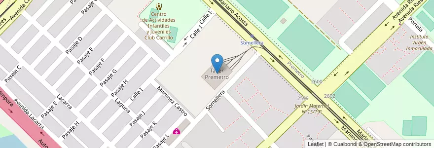 Mapa de ubicacion de Taller Premetro, Villa Soldati en Arjantin, Ciudad Autónoma De Buenos Aires, Buenos Aires, Comuna 8.
