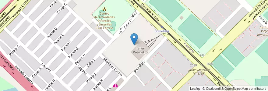 Mapa de ubicacion de Taller Premetro, Villa Soldati en アルゼンチン, Ciudad Autónoma De Buenos Aires, ブエノスアイレス, Comuna 8.