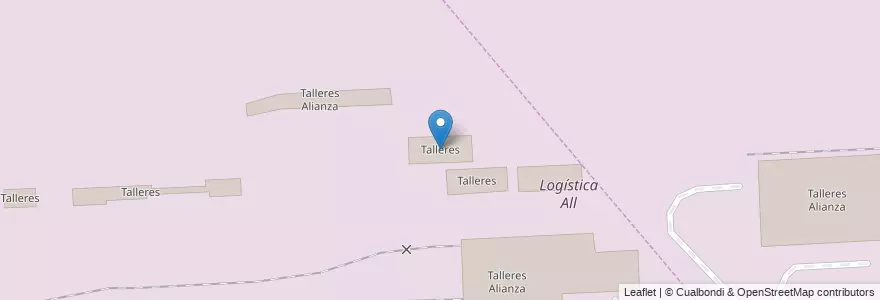 Mapa de ubicacion de Talleres en آرژانتین, استان بوئنوس آیرس, Partido De Tres De Febrero, Santos Lugares.