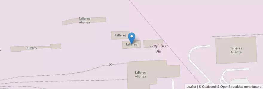 Mapa de ubicacion de Talleres en Argentina, Buenos Aires, Partido De Tres De Febrero, Santos Lugares.