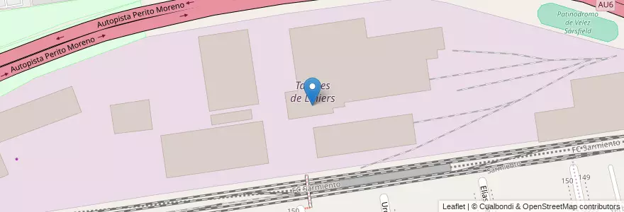 Mapa de ubicacion de Talleres de Liniers, Versalles en Arjantin, Ciudad Autónoma De Buenos Aires, Buenos Aires, Comuna 10.