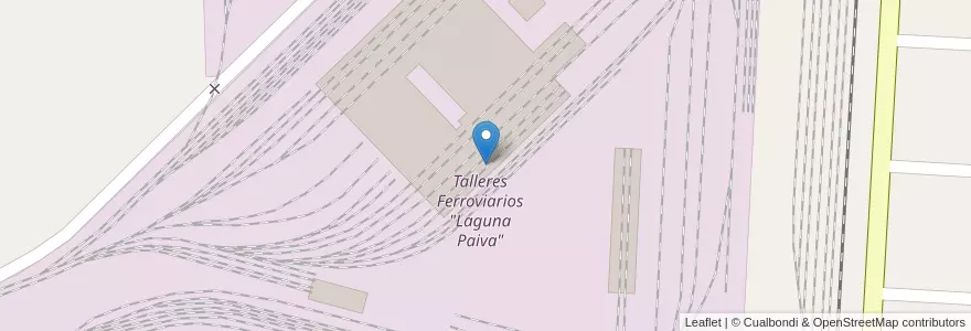 Mapa de ubicacion de Talleres Ferroviarios "Laguna Paiva" en آرژانتین, سانتافه, Departamento La Capital, Municipio De Laguna Paiva.