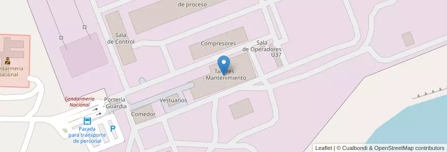 Mapa de ubicacion de Talleres - Mantenimiento en 아르헨티나, 칠레, 네우켄주, Departamento Confluencia, Municipio De Senillosa.