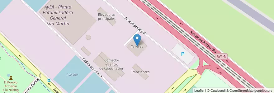 Mapa de ubicacion de Talleres, Palermo en آرژانتین, Ciudad Autónoma De Buenos Aires, Buenos Aires, Comuna 14.
