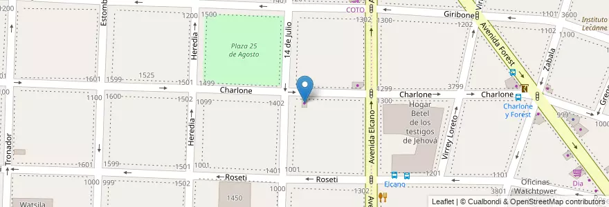 Mapa de ubicacion de Talleres Salermo, Villa Ortuzar en آرژانتین, Ciudad Autónoma De Buenos Aires, Buenos Aires, Comuna 15.