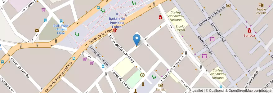 Mapa de ubicacion de Talos Bar en 스페인, Catalunya, Barcelona, Barcelonès, Badalona.