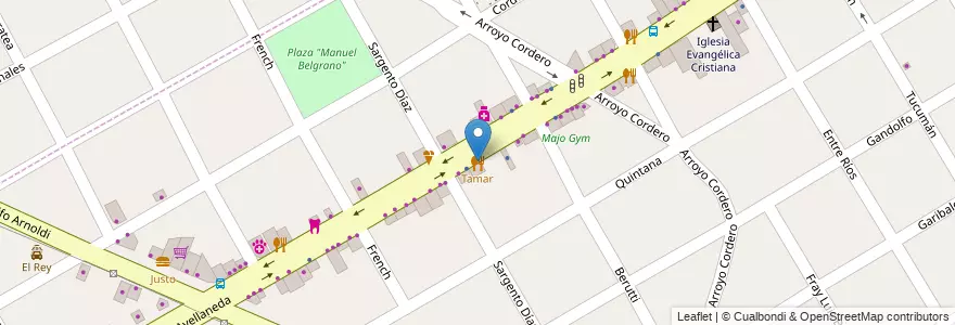 Mapa de ubicacion de Tamar en Arjantin, Buenos Aires, Partido De San Fernando, Victoria.