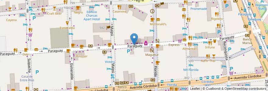 Mapa de ubicacion de Tancat, Retiro en アルゼンチン, Ciudad Autónoma De Buenos Aires, Comuna 1, ブエノスアイレス.