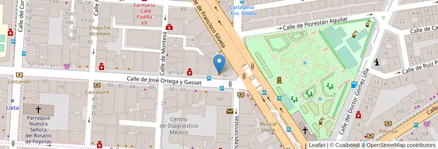 Mapa de ubicacion de Tandoori Station en اسپانیا, بخش خودمختار مادرید, بخش خودمختار مادرید, Área Metropolitana De Madrid Y Corredor Del Henares, مادرید.