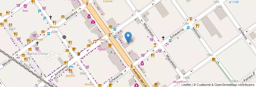 Mapa de ubicacion de Tango Pampa, Belgrano en Arjantin, Ciudad Autónoma De Buenos Aires, Buenos Aires, Comuna 13.