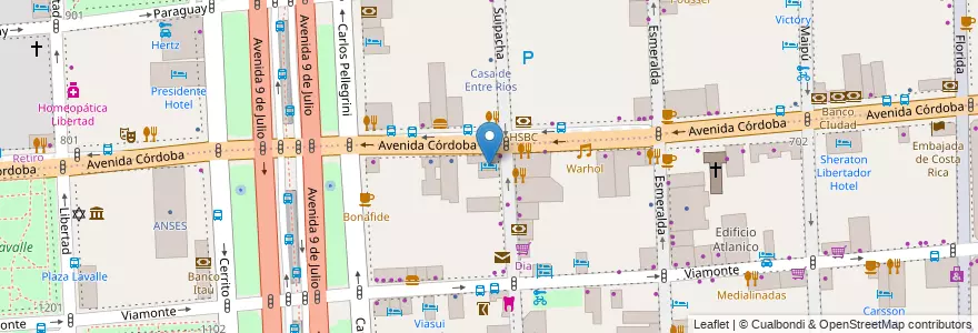 Mapa de ubicacion de Tanguero Boutique Hotel, San Nicolas en 아르헨티나, Ciudad Autónoma De Buenos Aires, Comuna 1, 부에노스아이레스.