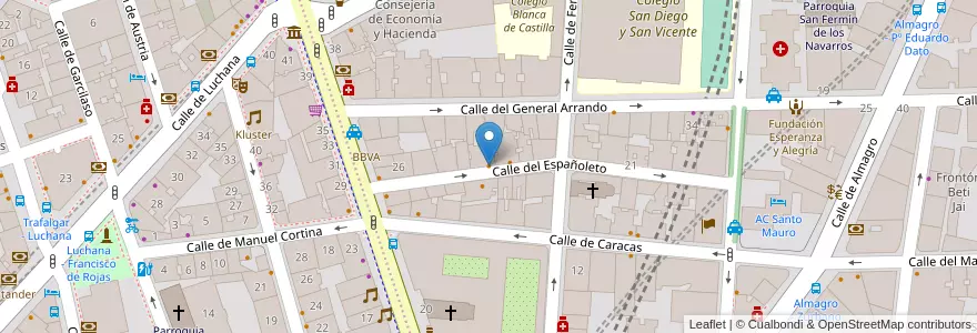 Mapa de ubicacion de Tanín en Испания, Мадрид, Мадрид, Área Metropolitana De Madrid Y Corredor Del Henares, Мадрид.