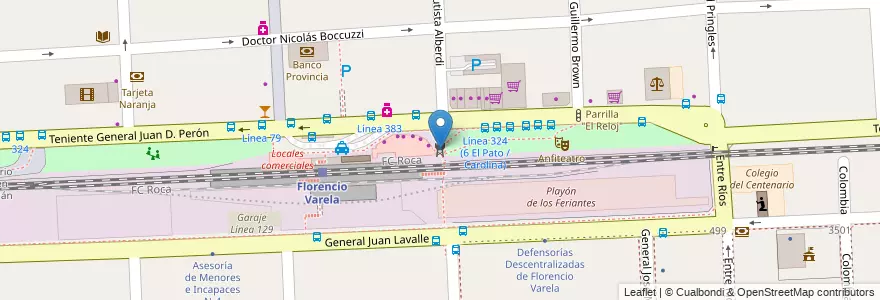 Mapa de ubicacion de Tanque para Locomotoras en Argentinien, Provinz Buenos Aires, Partido De Florencio Varela, Florencio Varela.