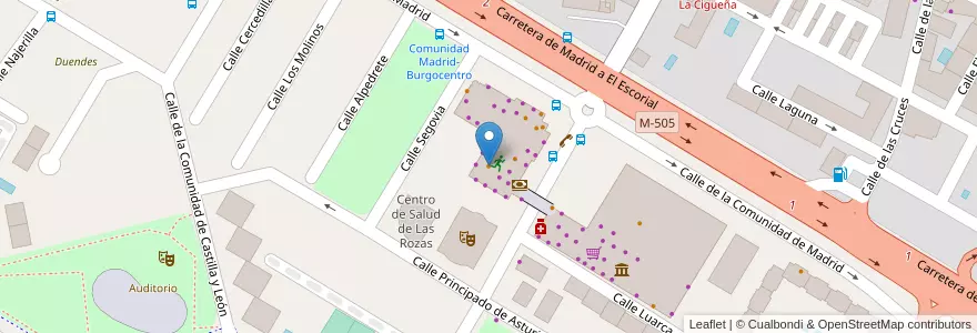 Mapa de ubicacion de Tapas en Espagne, Communauté De Madrid, Communauté De Madrid, Área Metropolitana De Madrid Y Corredor Del Henares, Las Rozas De Madrid.