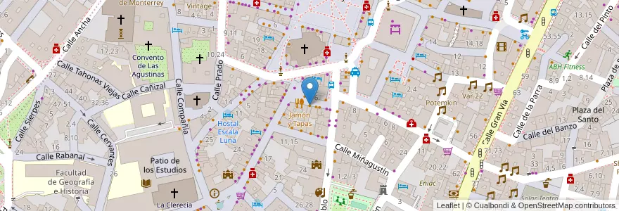Mapa de ubicacion de Tapas 2.0 en 스페인, Castilla Y León, Salamanca, Campo De Salamanca, Salamanca.