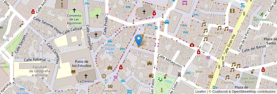 Mapa de ubicacion de Tapas 2.0 en 스페인, Castilla Y León, Salamanca, Campo De Salamanca, Salamanca.