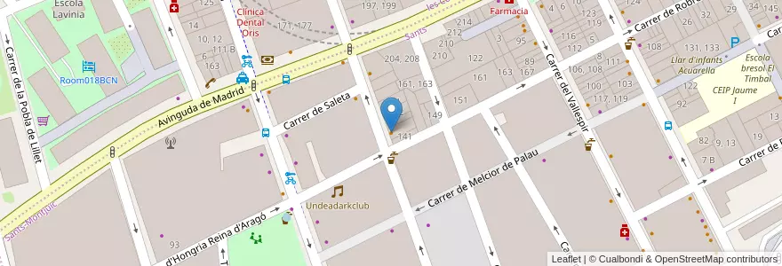 Mapa de ubicacion de Tapas Club en İspanya, Catalunya, Barcelona, Barcelonès, Barcelona.