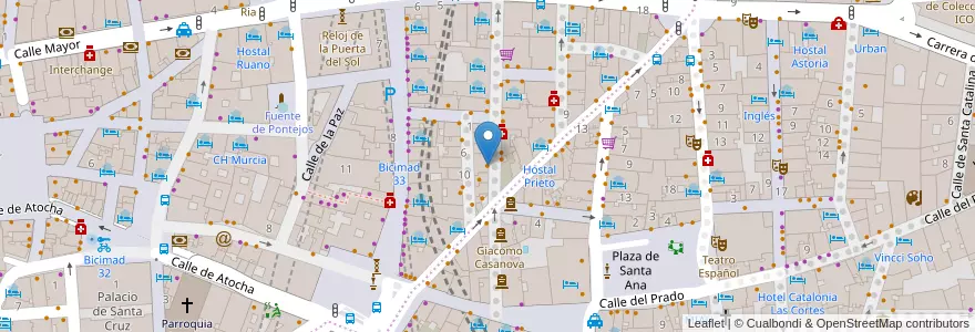 Mapa de ubicacion de Tapas & Más en スペイン, マドリード州, Comunidad De Madrid, Área Metropolitana De Madrid Y Corredor Del Henares, Madrid.