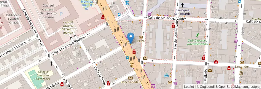 Mapa de ubicacion de Tapas44 en Spain, Community Of Madrid, Community Of Madrid, Área Metropolitana De Madrid Y Corredor Del Henares, Madrid.