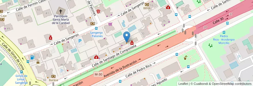 Mapa de ubicacion de Tapaterapia en スペイン, マドリード州, Comunidad De Madrid, Área Metropolitana De Madrid Y Corredor Del Henares, Madrid.