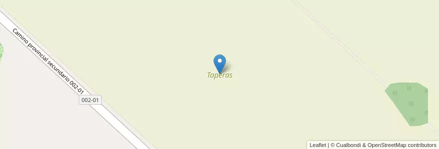 Mapa de ubicacion de Taperas en アルゼンチン, ブエノスアイレス州, Partido De Alberti.