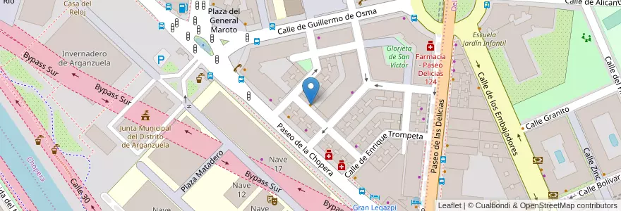 Mapa de ubicacion de Tapería Manchega en Испания, Мадрид, Мадрид, Área Metropolitana De Madrid Y Corredor Del Henares, Мадрид.