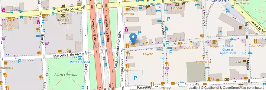 Mapa de ubicacion de Taragüi II, Retiro en آرژانتین, Ciudad Autónoma De Buenos Aires, Comuna 1, Buenos Aires.