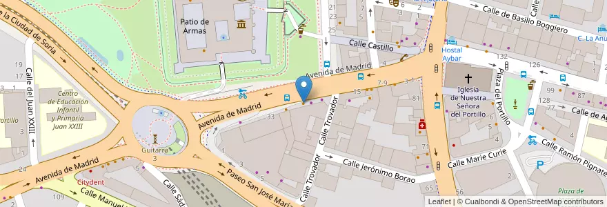 Mapa de ubicacion de Tarantino en 스페인, Aragón, 사라고사, Zaragoza, 사라고사.